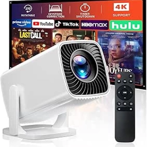 4K Mini Projector 270° Rotation - Portable Outdoor Projector 200" Screen