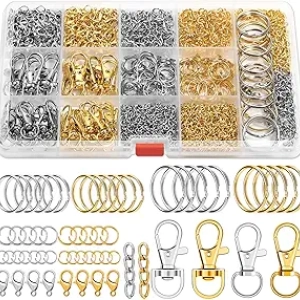 PAXCOO 990PCS Keychain Making Kit - Complete Craft Supplies for DIY Projects