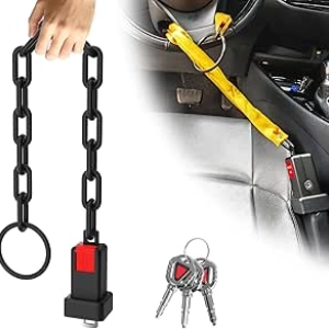 Military-Grade Steering Wheel Lock Anti-Theft Device | Car Security System