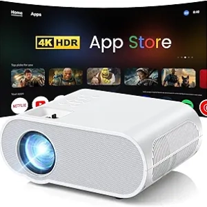2500 ANSI 4K Smart Projector with Built-in Google TV - WiFi & Bluetooth