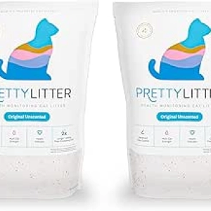 PrettyLitter Health Monitoring Cat Litter - Color Changing Silica Gel, Low Tracking, 12 Lbs