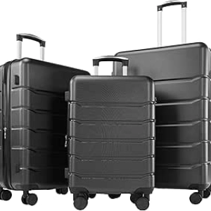 OLIXIS 3-Piece Luggage Set 20/24/28 Inch Hardside Suitcase with Spinner Wheels & TSA Lock