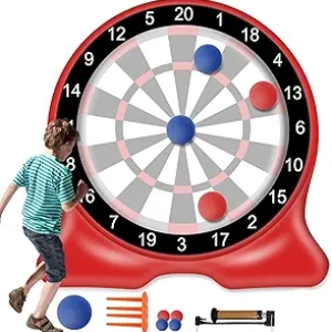 Giant 6.5FT Inflatable Dart Board - Outdoor Soccer Golf Game for Adults & Family