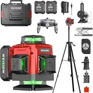360° 4D Green Laser Level with Tripod - Self-Leveling Construction Tool