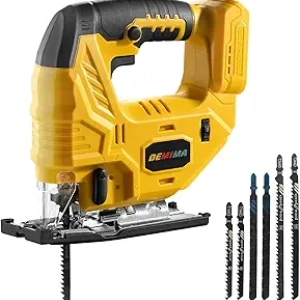 Cordless Jig Saw for DeWalt 20V Battery | 7-Speed Variable 3200RPM with LED Light & 45° Bevel Cuts