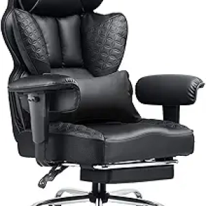 Big and Tall Office Chair 400LBS - Ergonomic Gaming Chair with Lumbar Support & Footrest