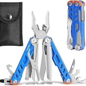 HANSHI 15 in 1 Multitool Pliers with Replaceable Tungsten Steel Wire Cutters | Heavy Duty Survival Gear
