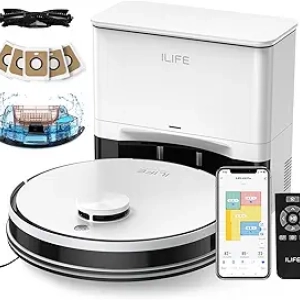 ILIFE A30 Pro Self-Emptying Robot Vacuum & Mop | 5000Pa Suction, LiDAR Navigation