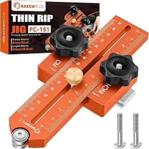 Thin Rip Jig Table Saw Guide | Precision 1/32" Aluminum Cutting Jig for Repetitive Ripping