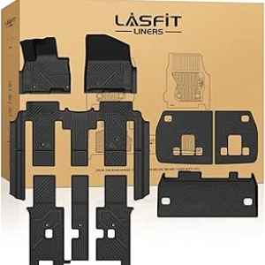 LASFIT Custom Fit Floor Mats for Kia Carnival Hybrid 2025 2026 | All-Weather TPE Liners Full Set