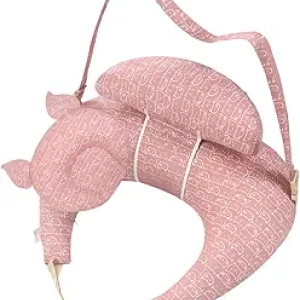 Blessique Nursing Pillow - Ergonomic Breastfeeding Support Pillow (Pink)