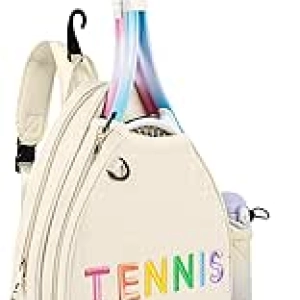 Women's Tennis Bag Crossbody Backpack - Water Resistant Pickleball & Racket Bag