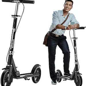 Foldable Kick Scooter for Kids & Adults - Adjustable Height, 220 LB Capacity