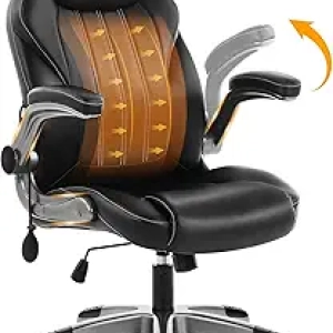 Ergonomic Office Chair with Adjustable Lumbar Support & Flip-Up Arms