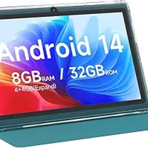 Android 14 Tablet 7 inch - 8GB RAM, 32GB ROM, 1TB Expandable, Quad-Core Processor