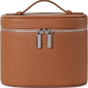Makeup Travel Bag with Compartments - Portable Cosmetic Organizer for Women