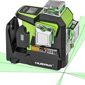 Huepar 360° Laser Level with Remote Control & Angle Display - High Precision Self Leveling