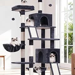 71'' Multi-Level Cat Tree for Large Cats - Tall Indoor Cat Tower with Scratching Posts & Plush Condos