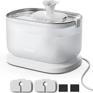 PETLIBRO Stainless Steel Cat Water Fountain - 2.5L Wireless Pump with Dual Flow Modes