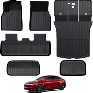 Tesla Model Y Juniper Floor Mats 2025-2026 | Full Coverage All-Weather Mats & Cargo Liner