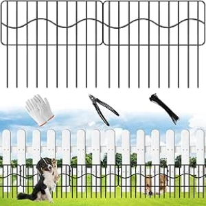 40ft Garden Animal Barrier Fence - 28 Panels No Dig Dog & Rabbit Fencing