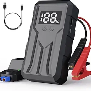 4000A Jump Starter with USB Charger - Portable Car Battery Booster for Gas & Diesel Engines