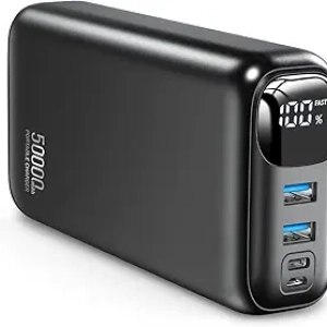 50000mAh Portable Charger with 22.5W Fast Charging - USB-C Power Bank for iPhone & Android