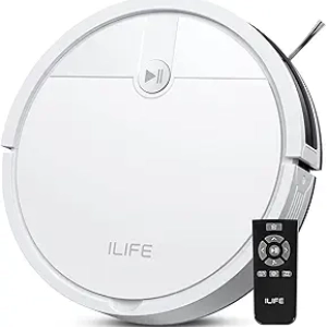 ILIFE V2 Robot Vacuum Cleaner - Tangle-Free Pet Hair Suction, 120 Min Runtime