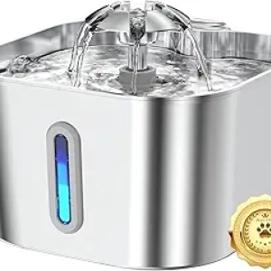 Stainless Steel Cat Water Fountain 2.2L | Quiet Automatic Pet Dispenser