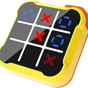 Portable Tic Tac Toe Game Machine - 3-in-1 Handheld Electronic Puzzle Games for Kids & Adults