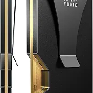 Slim RFID Blocking Metal Wallet for Men - 12 Card Holder with Money Clip