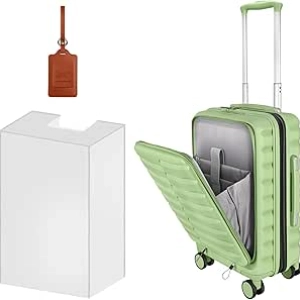 22x14x9 Airline Approved Carry On Luggage with Spinner Wheels & TSA Lock