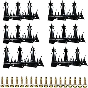 6-Pack 55.5" Metal Anti Climb Spikes for Fences & Walls | Heavy Duty Security Fence Spikes