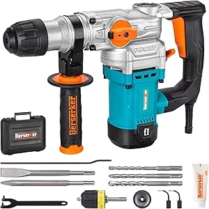 Berserker 1-1/8" SDS-Plus Rotary Hammer Drill - 9 Amp Corded Power Tool for Concrete & Masonry