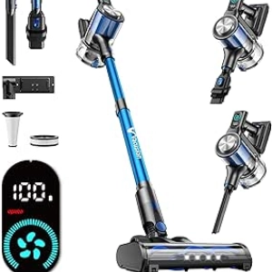 Cordless Stick Vacuum Cleaner - 8-in-1 with 45min Runtime & HEPA Filtration