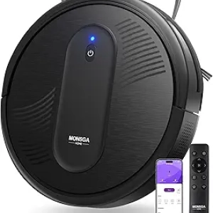 MONSGA Robot Vacuum Cleaner 4000Pa - Ultra-Slim, 140Min Runtime, Pet Hair & Hard Floor