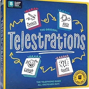 Telestrations 8 Player Board Game - Award Winning Party Game for Adults & Kids