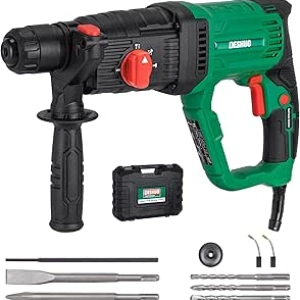 1" SDS-Plus Rotary Hammer Drill 9 Amp - 4 Function Corded Variable Speed with Safety Clutch