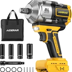 20V Cordless Impact Wrench 1500Nm for DeWalt Battery | 1/2" Brushless Impact Gun