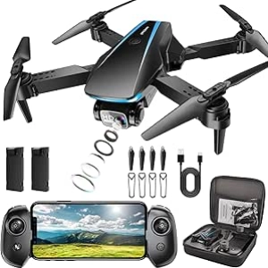 1080P HD Foldable Drone with Camera for Adults - Dual Batteries, Stable Hover & 3D Flip