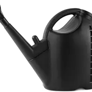 Amazon Basics 2.64 Gallon Black Watering Can for Gardens & Flower Beds