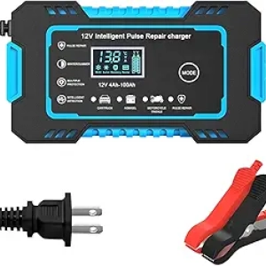 12V 6A Smart Car Battery Charger & Maintainer - Universal for SUV, RV & Truck