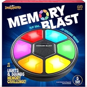Memory Blast Game - Electronic Memory Game for Kids 4-12, Travel Toys for Boys & Girls