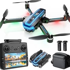 GPS Drone 4K Camera with 4.5" Screen Remote - 250g Foldable FPV RC Quadcopter