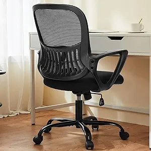 Ergonomic Mesh Office Chair with Lumbar Support & Adjustable Height