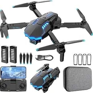 1080P HD Camera Drone with Brushless Motor - Foldable Beginner Quadcopter with 30 Min Flight Time