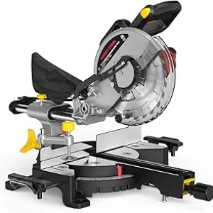 10-Inch Sliding Compound Miter Saw 5000RPM - 15 Amp Single Bevel Power Saw