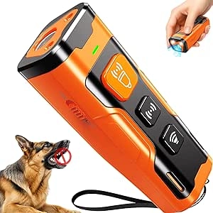 Ultrasonic Dog Bark Deterrent Device | 3-in-1 Anti Barking Training Tool for Indoor & Outdoor