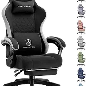 GTPLAYER Gaming Chair with Pocket Spring Cushion & Lumbar Support - Ergonomic Office Chair