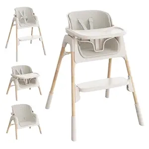 Mloong 4-in-1 Adjustable High Chair for Babies & Toddlers | Easy Clean Highchair